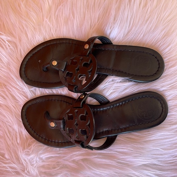 Tory Burch Black Miller Sandals - Picture 1 of 4